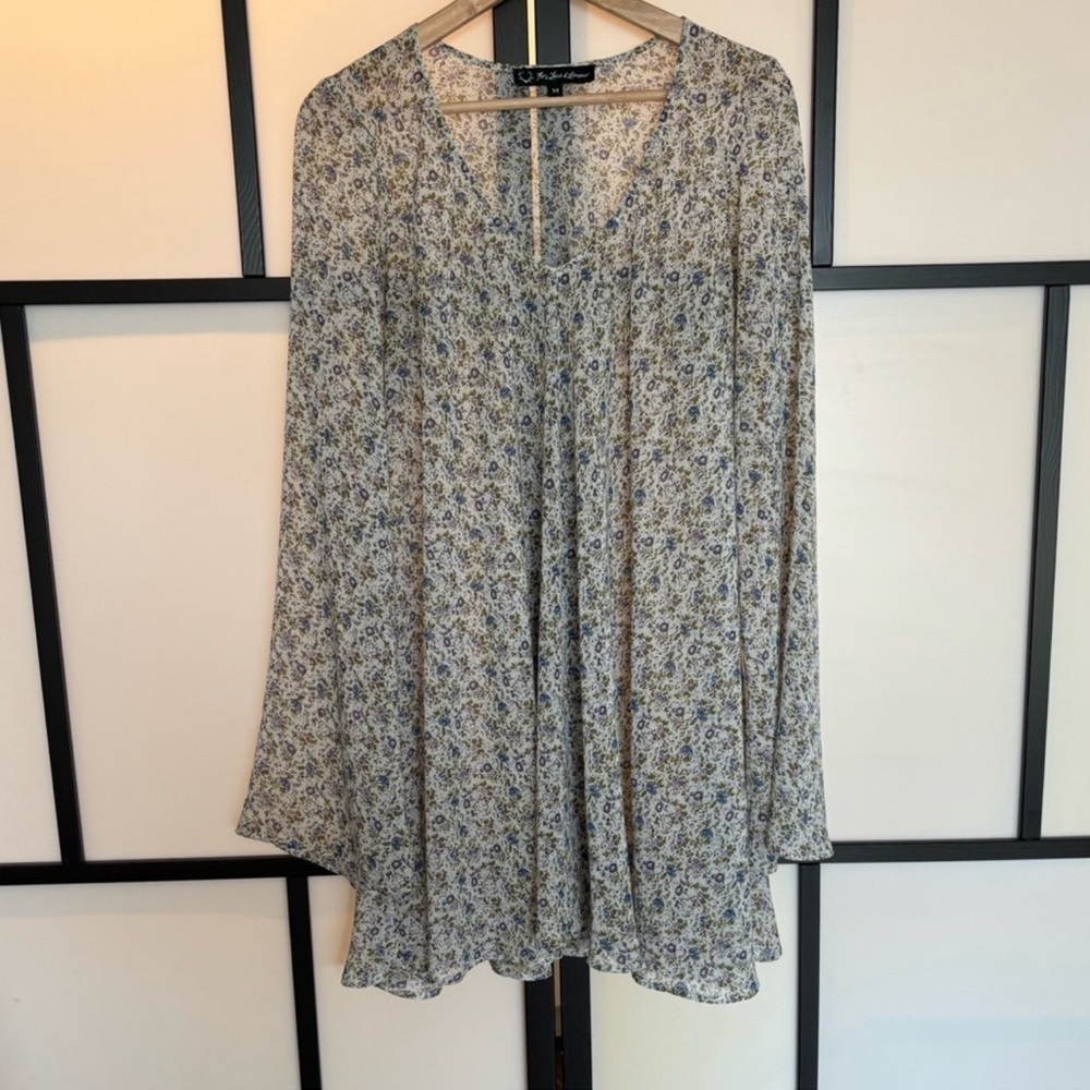For Love & Lemons floral sheer dress. Size medium